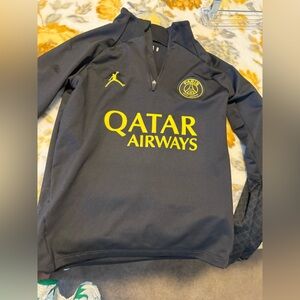 Jordan PSG Black and Yellow Hoodie